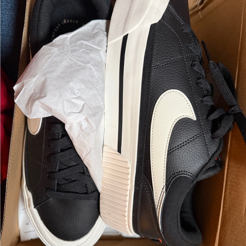 Nike Women’s Court Legacy Lift Black and White Low-Top Sneakers